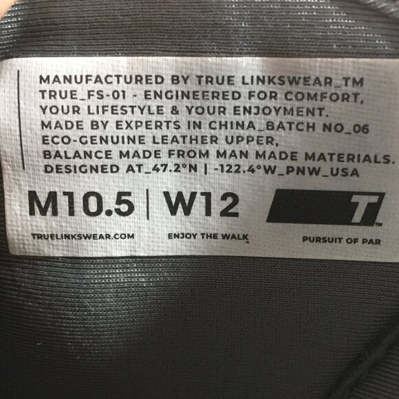 True Linkswear Men's Gray Athletic Sneakers - Picture 9 of 10